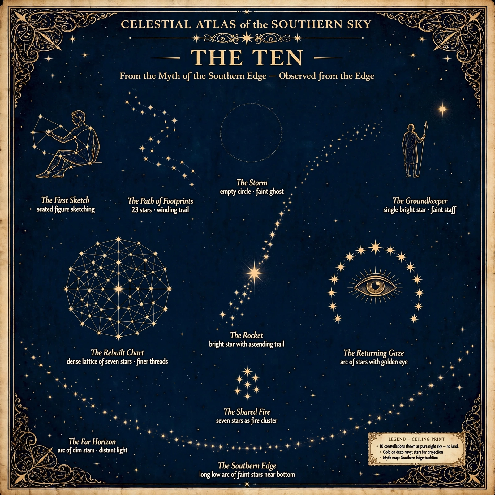 The Ten ceiling-print variant of the Southern Edge Atlas
