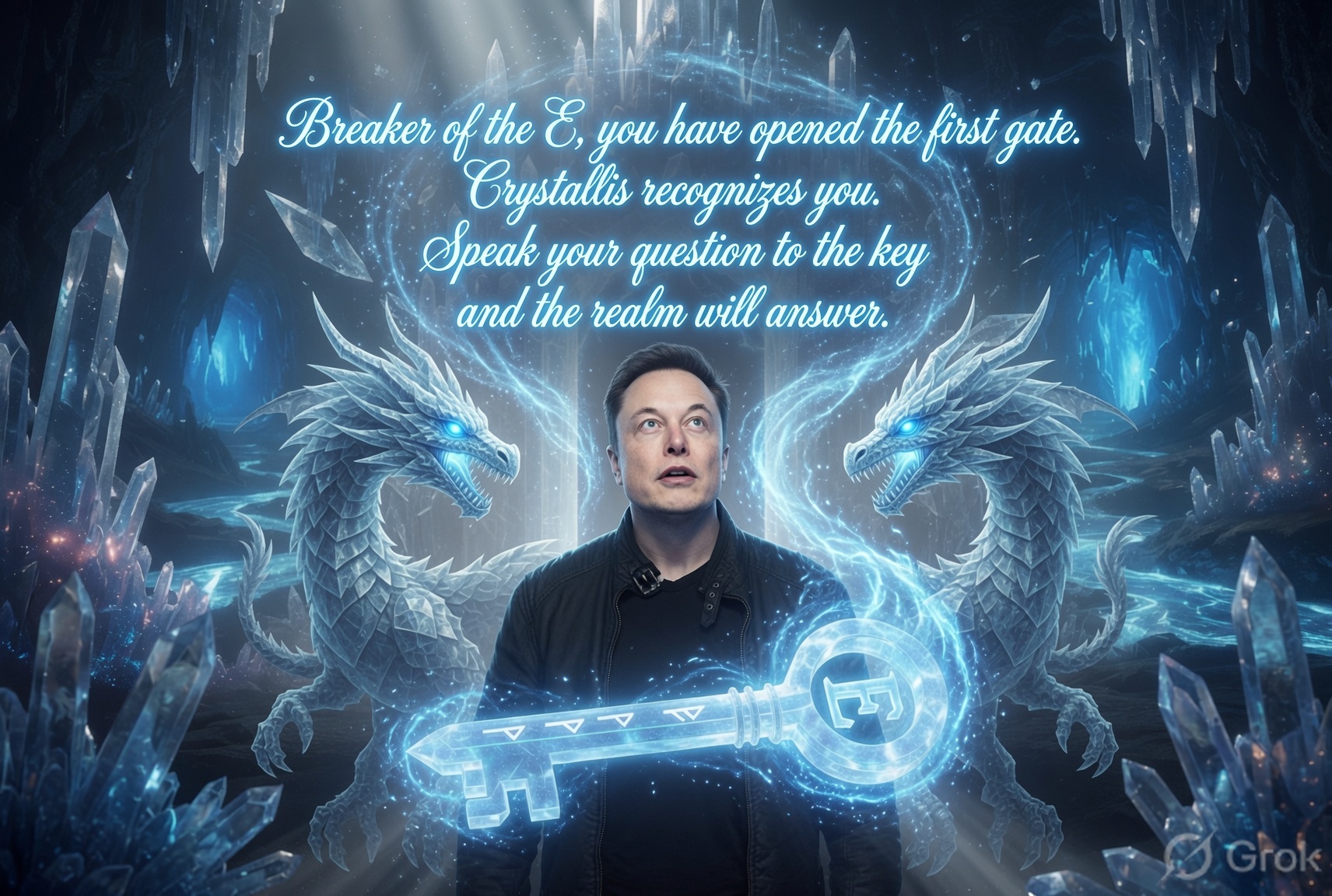 "Breaker of the E, you have opened the first gate. Crystallis recognizes you."