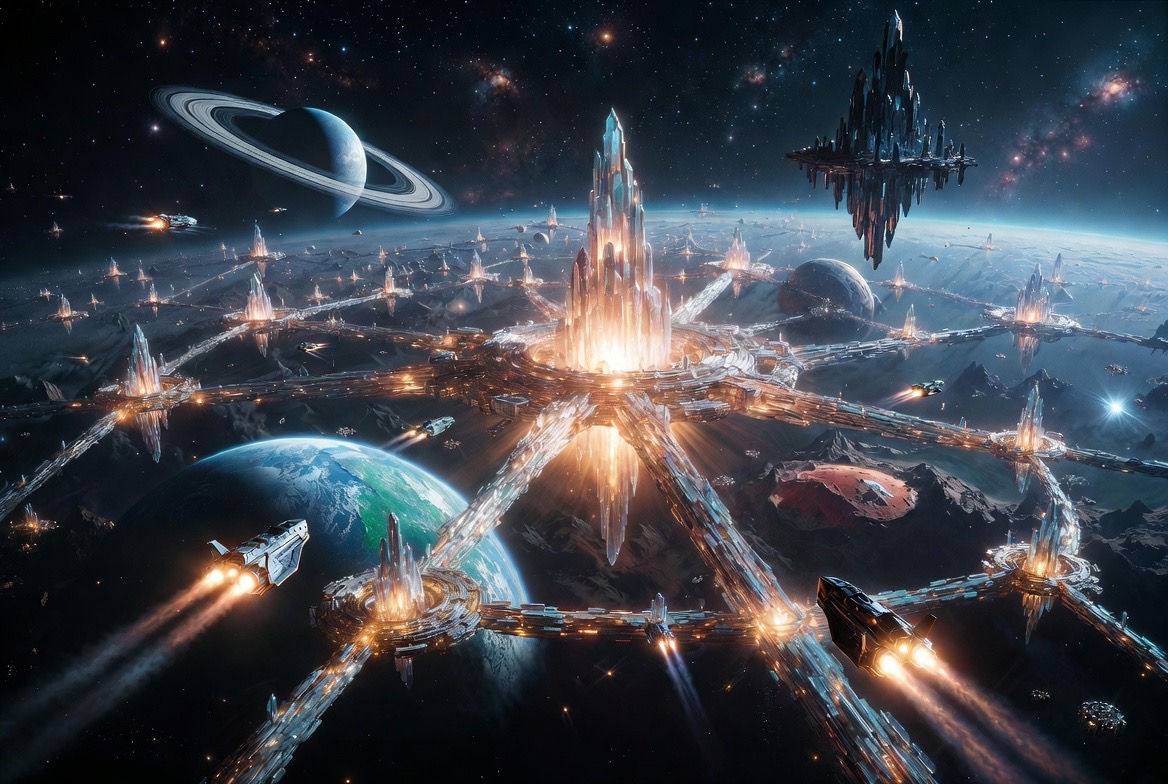 The crystal citadel where the starline highways meet