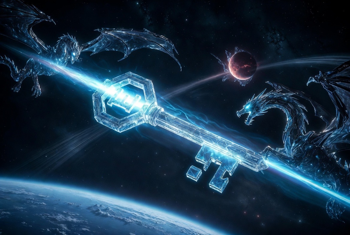 The key crossing orbit between the dragons, the red planet beyond