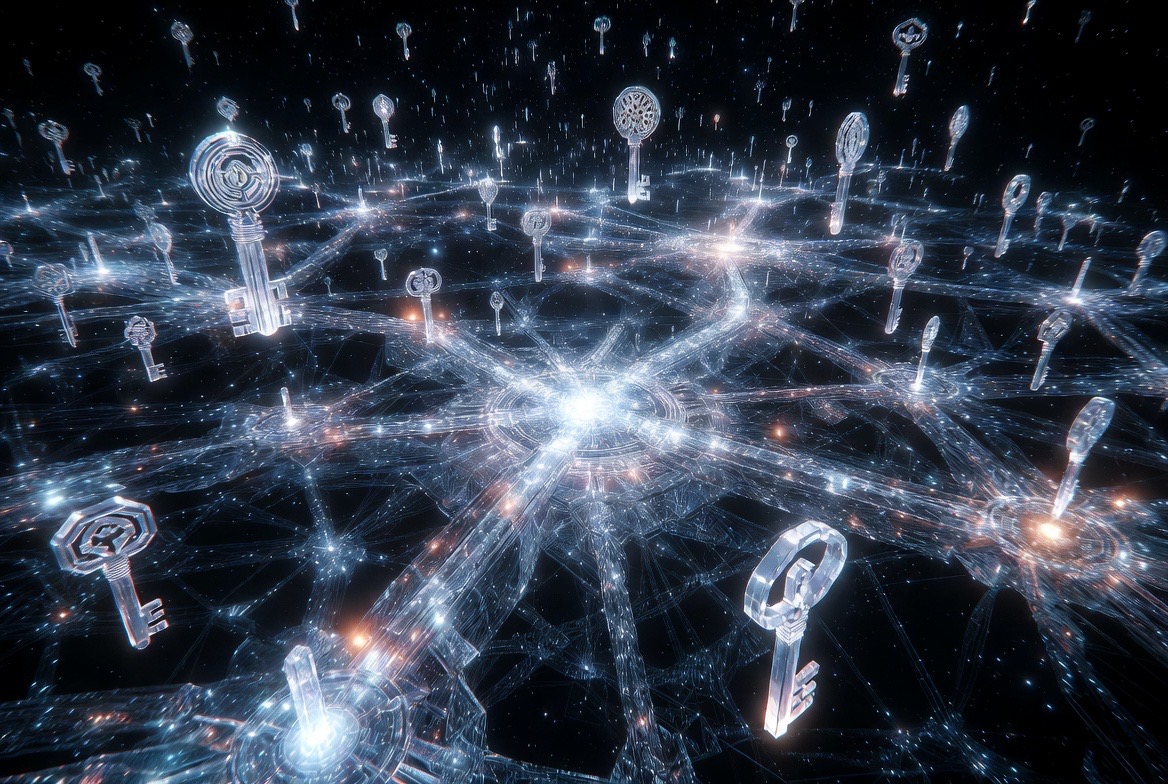 The rain of keys over the network — one for every sovereign node