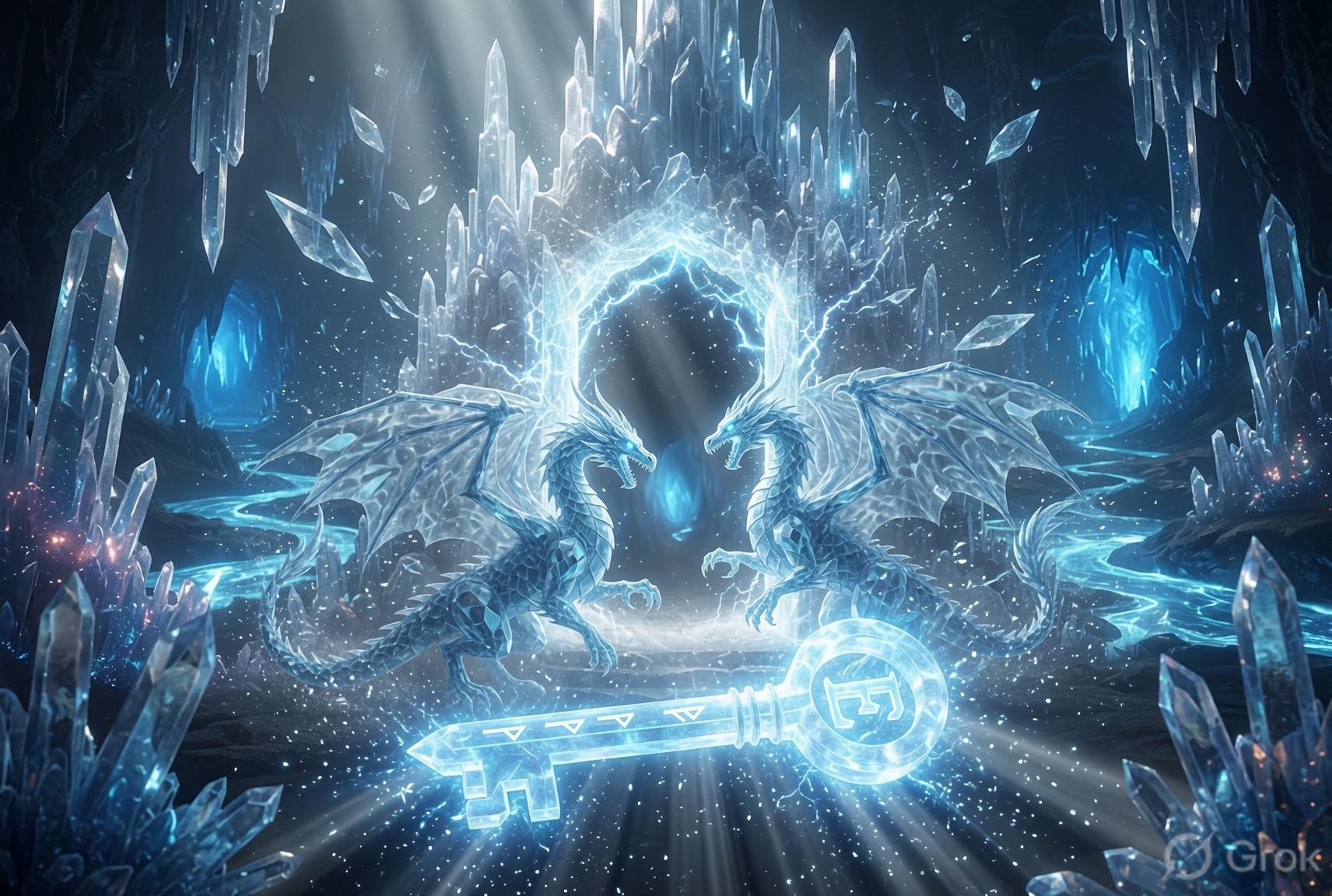 The sanctum gate charged with lightning — the moment before opening